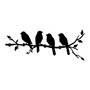 Wallity Sitting Birds Gancho de pared metálico negro